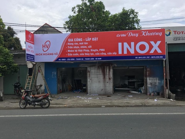 bảng hiệu cơ khí bằng bạt hiflex