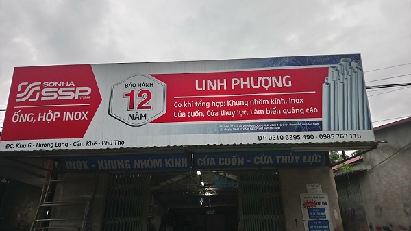 bảng hiệu cơ khí bằng bạt hiflex