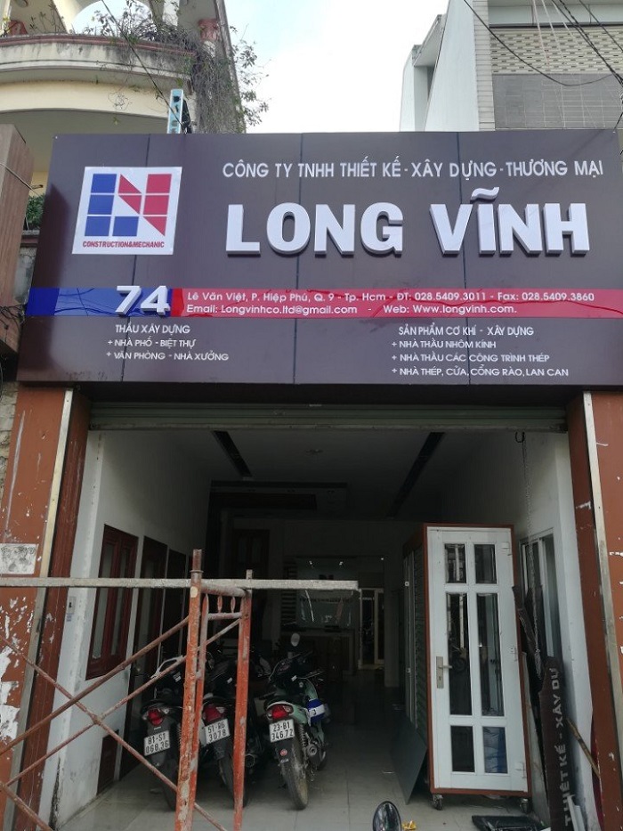 bảng hiệu cơ khí bằng chữ nổi