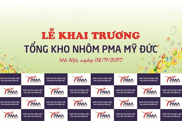 Mẫu Backdrop khai trương