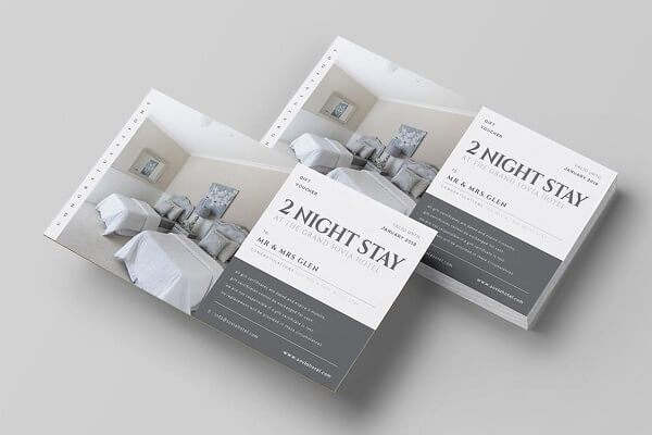 mẫu voucher khách sạn, du lịch