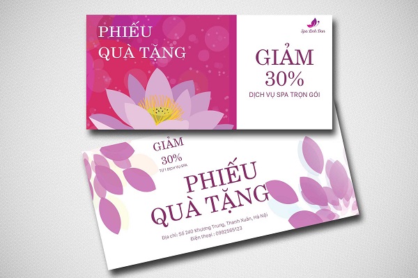 Mẫu voucher spa