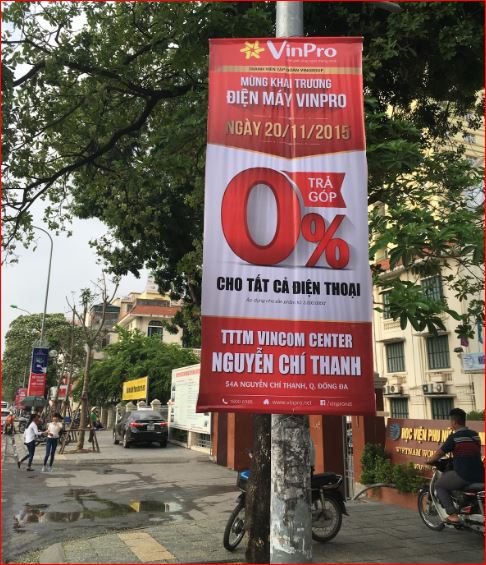 kích thước băng rôn treo dọc