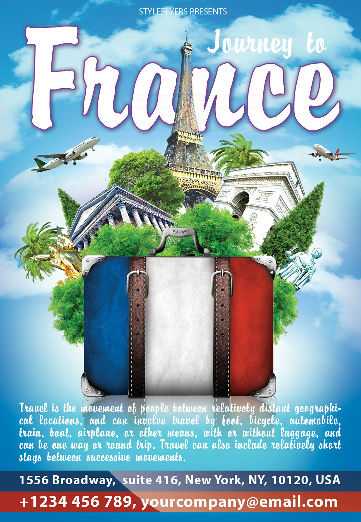 Mẫu poster du lịch Pháp