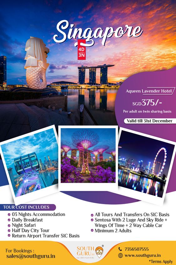 Mẫu poster du lịch Singapore