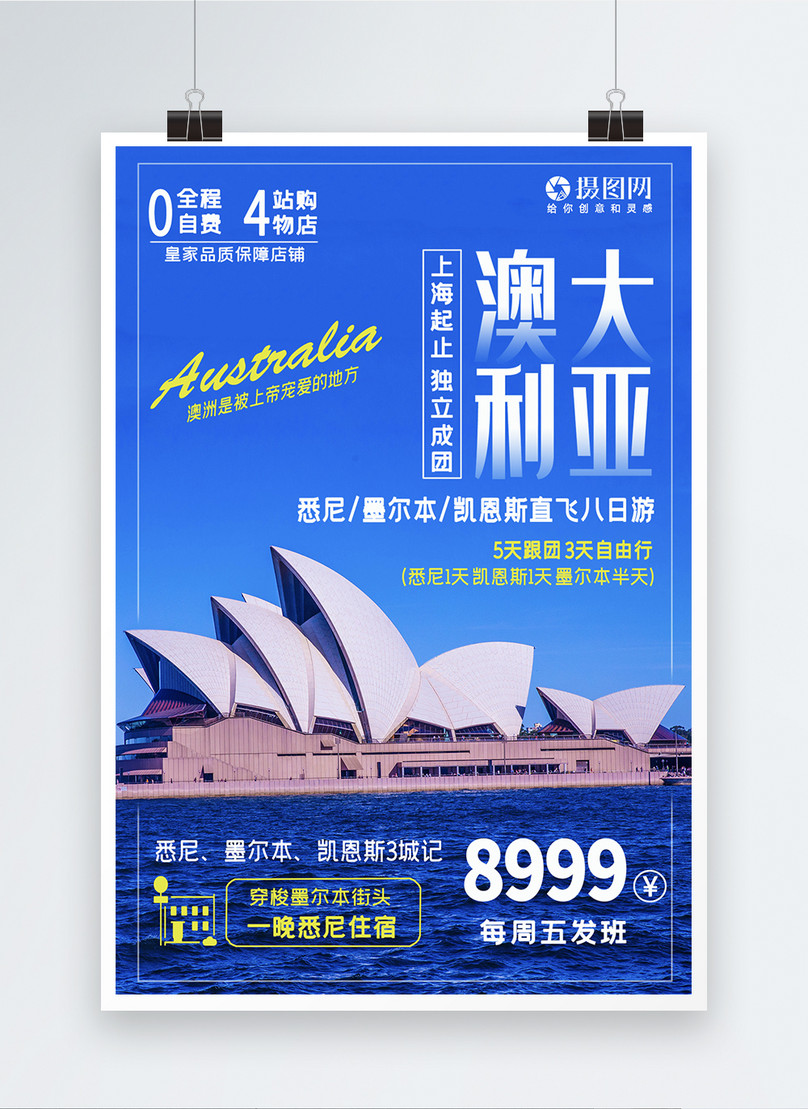 Mẫu poster du lịch Châu Úc