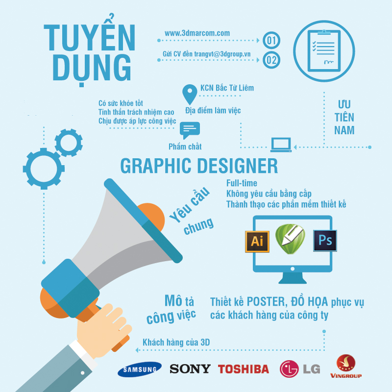 Mẫu tờ rơi tuyển dụng nhân viên thiết kế mẫu 2
