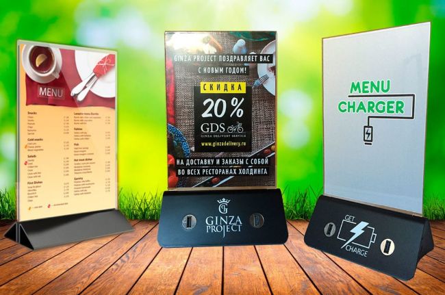 Bảng Giá làm Standee mica menu để bàn A4, A5, A6 tphcm