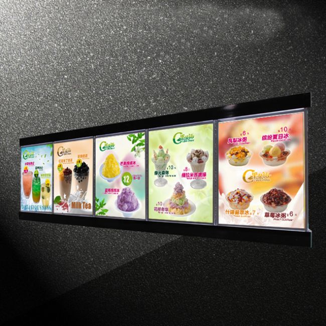 Hình ảnh đẹp mắt cùng ánh sáng thu hút làm nên nét nổi bật cho mẫu menu này