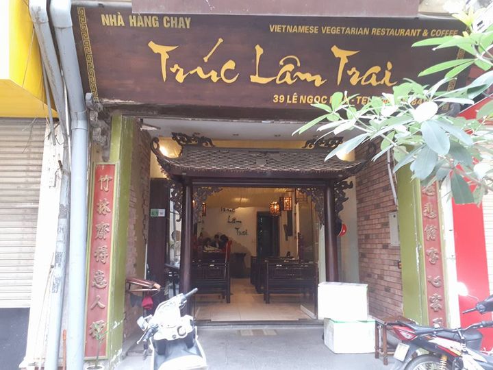 Mẫu bảng hiệu quán cơm Trúc Lâm Trai