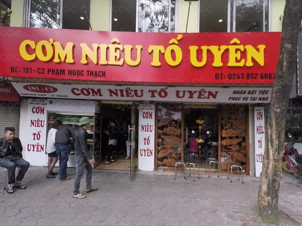 Mẫu bảng hiệu quán cơm - Cơm niêu Tố Uyên