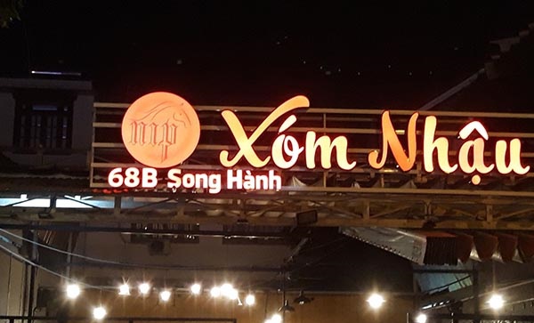 Mẫu bảng hiệu quán nhậu - Xóm nhậu