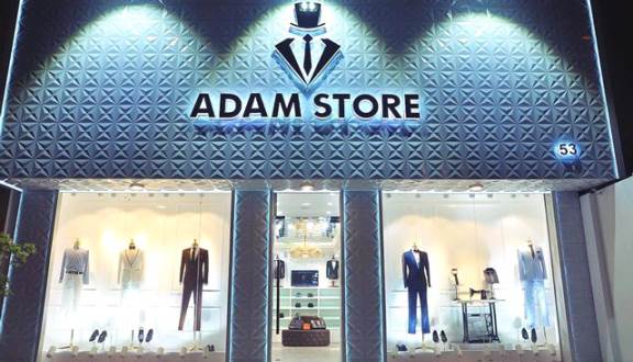 Mẫu bảng hiệu shop thời trang đẹp - Adam Store