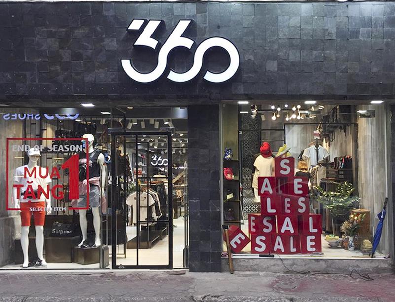 Mẫu bảng hiệu shop thời trang đẹp - 360 Boutique