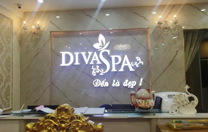 Mẫu bảng hiệu spa - Diva Spa