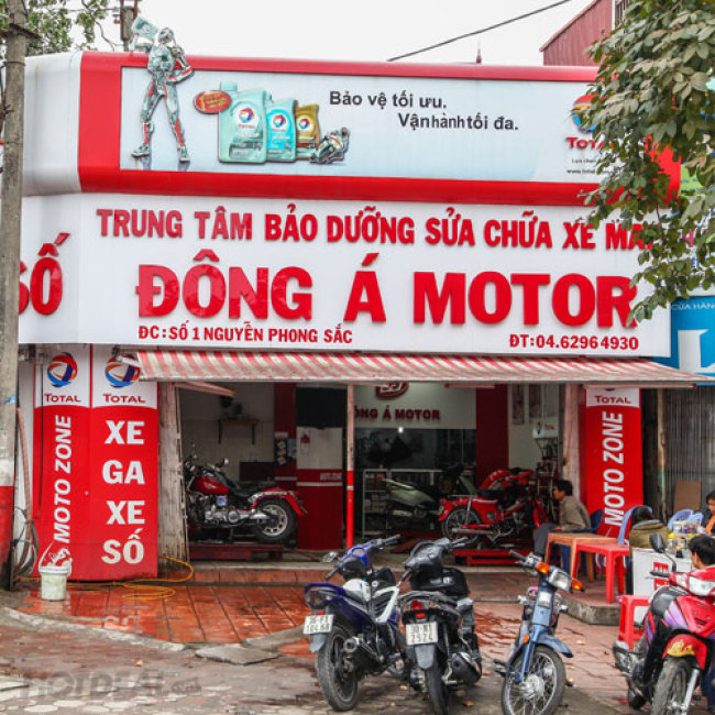 Mẫu bảng hiệu sửa xe máy Đông Á Motor