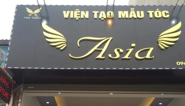 Mẫu bảng hiệu tiệm tóc Asia