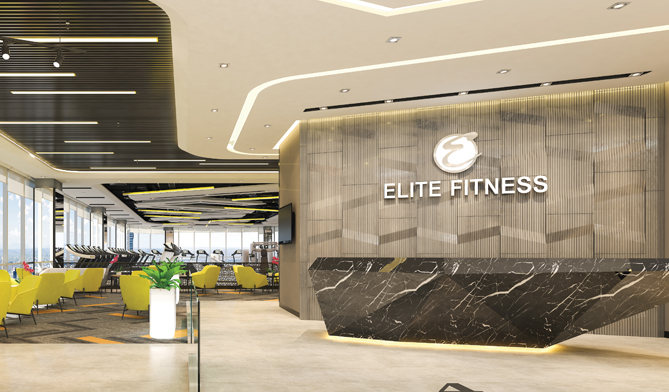 Mẫu bảng hiệu yoga Elite Fitness