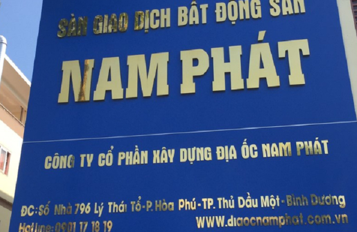 Mẫu bảng hiệu mua bán nhà đất Nam Phát