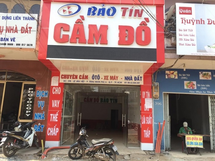 Mẫu bảng hiệu dịch vụ cầm đồ Bảo Tín