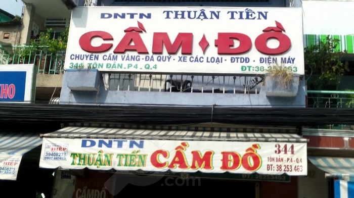 Mẫu bảng hiệu dịch vụ cầm đồ Thuận Tiến