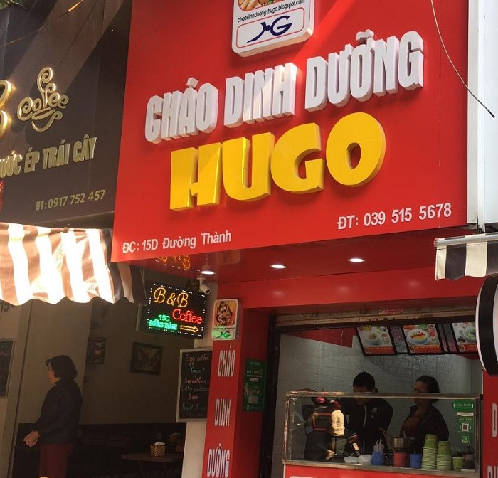 Mẫu bảng hiệu cháo dinh dưỡng Hugo