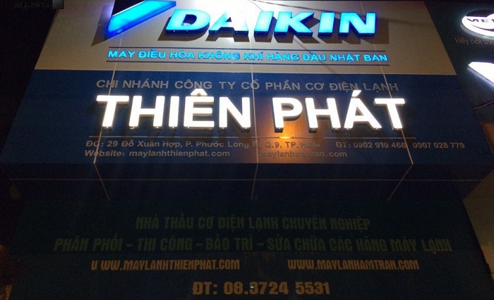 Mẫu bảng hiệu điện lạnh Thiên Phát