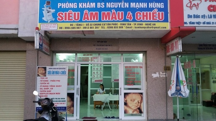 Mẫu bảng hiệu phòng khám Nguyễn Mạnh Hùng