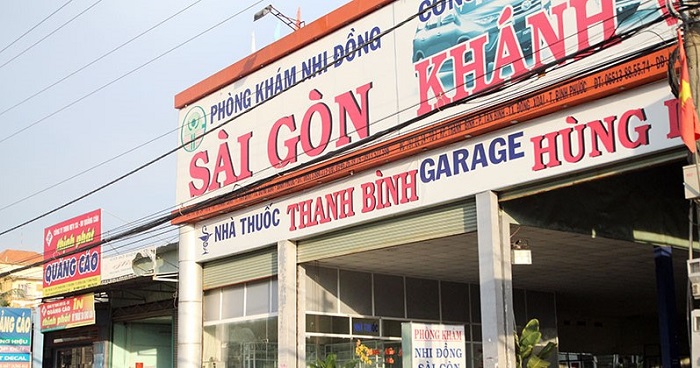 Mẫu bảng hiệu phòng khám Nhi đồng Sài Gòn