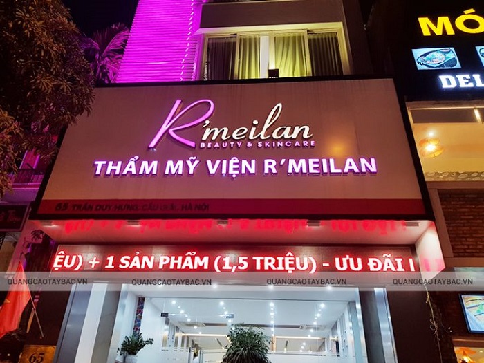 Mẫu bảng hiệu phun xăm - Thẩm mỹ viện R'meilan