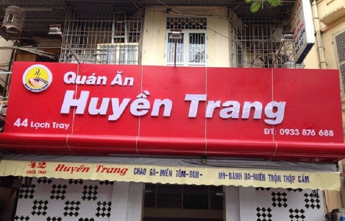 Mẫu bảng hiệu quán ăn Huyền Trang