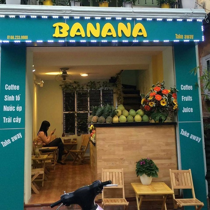 Bảng hiệu sinh tố Banana