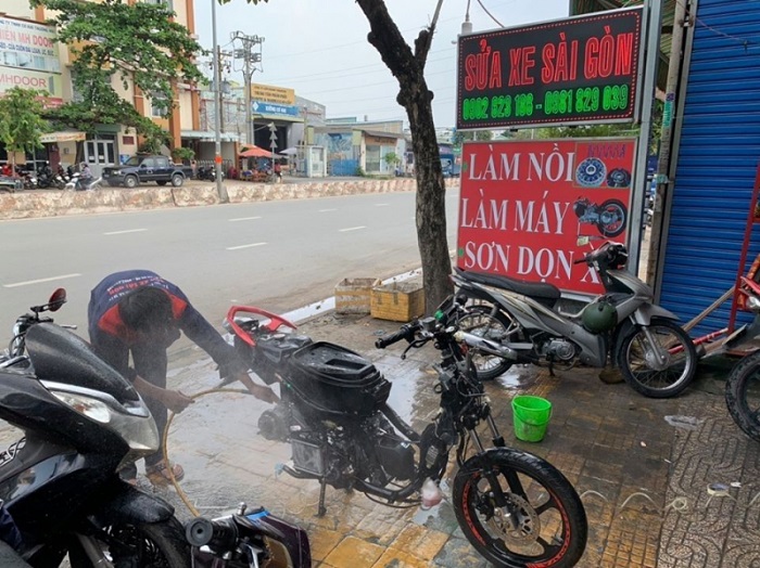 Mẫu bảng hiệu sửa xe máy Sài Gòn