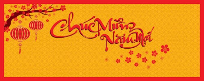 Băng rôn chúc mừng năm mới được làm ra chính là để tô điểm thêm không khí xuân những ngày giáp tết