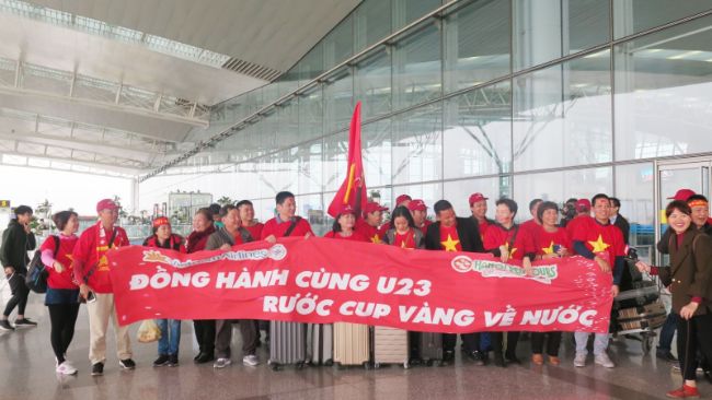 Băng rôn cổ vũ đội tuyển U23 Việt Nam