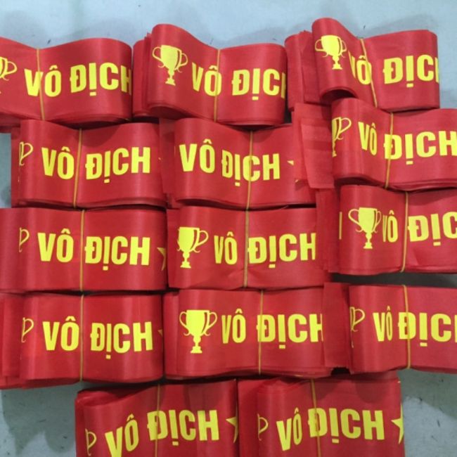 Băng rôn cổ vũ đội đầu Việt Nam vô địch
