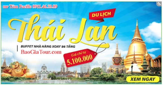 Băng rôn du lịch báo giá tour đi Thái