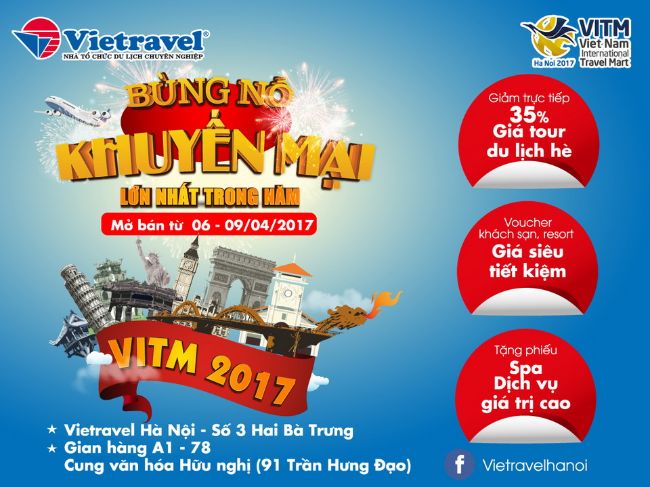 Băng rôn du lịch của công ty Vietravel