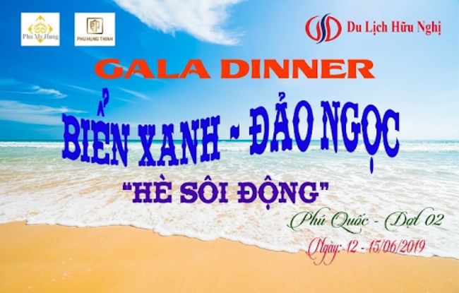 Băng rôn của công ty du lịch Hữu Nghị