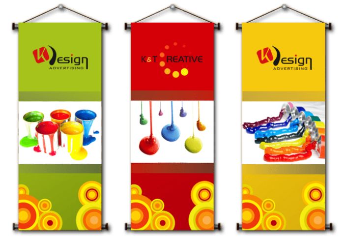 Băng rôn đầy màu sắc quảng cáo sơn