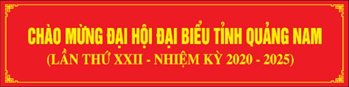 Băng rôn chào mừng sự kiện đại hội Đảng