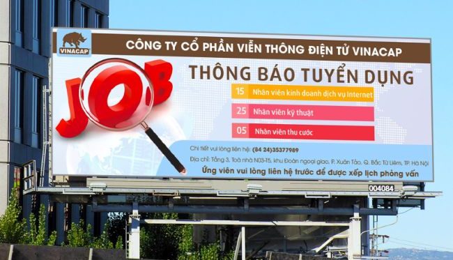 Băng rôn tuyển dụng được sử dụng để chiêu mộ nhân viên về với các đơn vị công ty