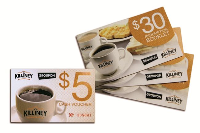 Voucher quán cà phê Killiney