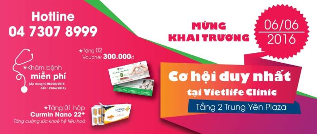 Mẫu voucher miễn phí của Vietlife Clinic