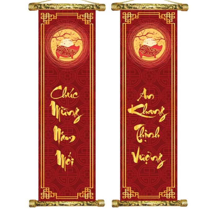 Tranh câu đối mang tính thẩm mỹ