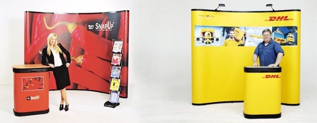 Mẫu Backdrop di động cong