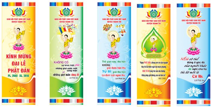 Băng rôn mừng đại lễ Phật Đản