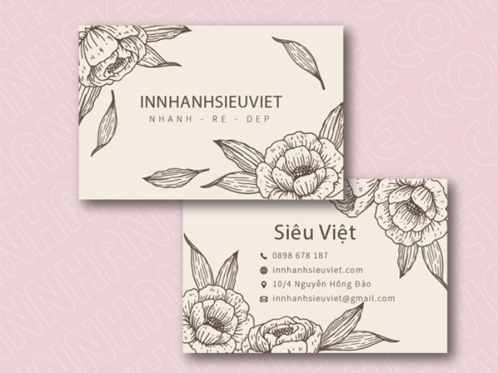 Một tấm card visit đẹp cần có sự đồng nhất giữa màu sắc, phong cách và cả phông chữ